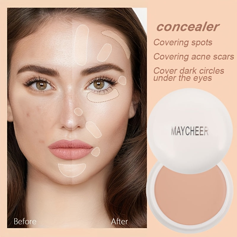 2-Tone High Coverage Concealer - Waterproof Long Wear Foundation for Dark Circles, Acne & Blemishes with Plant Squalane