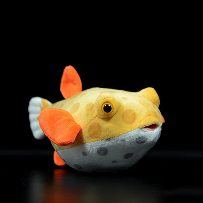 Cute puffer fish doll simulation green puffer doll