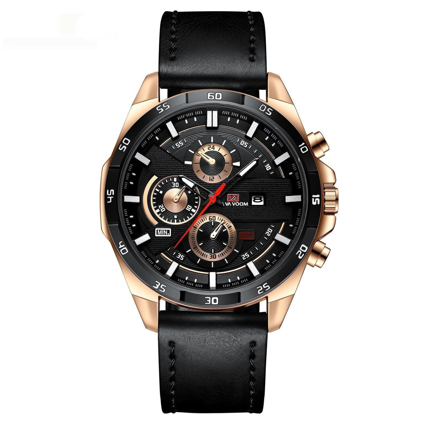 Men's Business Calendar Waterproof Quartz Watch - Multifunctional Casual Timepiece