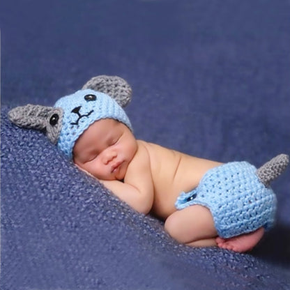 Hand-knitted Cartoon Animal-shaped Newborn Photography Outfits