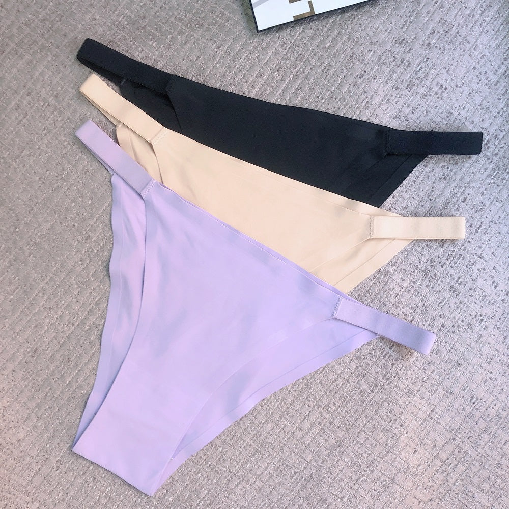 5pcs Seamless Women's Bikini Panties - Comfortable, Stretchy Nylon/Elastane Blend, Low-Rise, Solid Color in Casual to Yoga Fitness Wear, Breathable & Soft