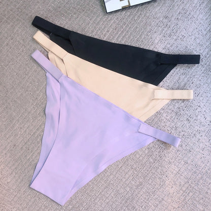 5pcs Seamless Women's Bikini Panties - Comfortable, Stretchy Nylon/Elastane Blend, Low-Rise, Solid Color in Casual to Yoga Fitness Wear, Breathable & Soft