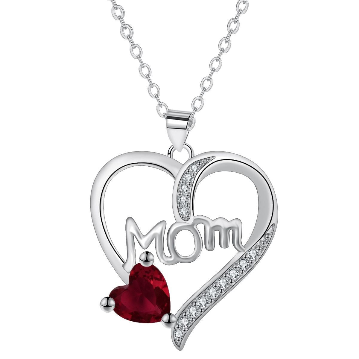 European And American Style Jewelry Heart-shaped Mom Necklace Female Mother's Day Gift Elegant Accessories