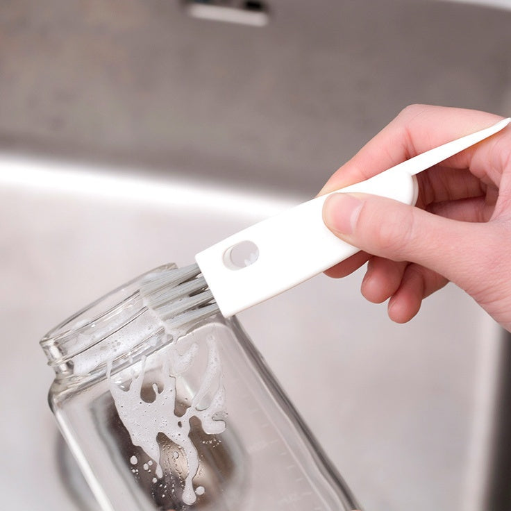 Kitchen Three-in-one Cleaning Brush Water Cup Lid Cup