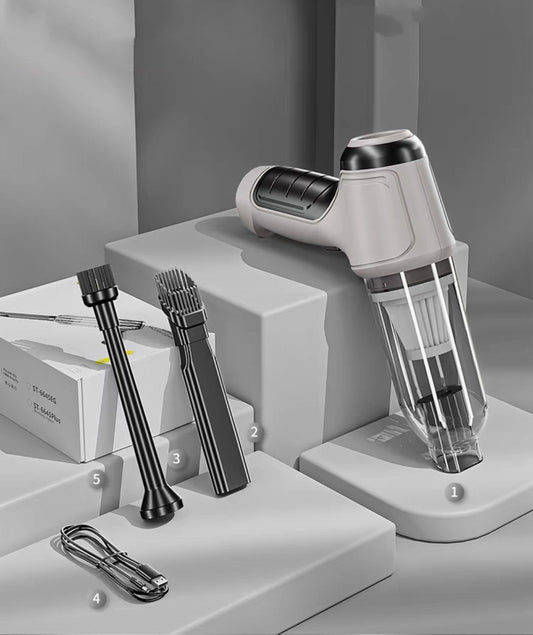 Premium Car Vacuum Cleaner - Powerful Portable Handheld Auto Detailing Tool with Strong Suction