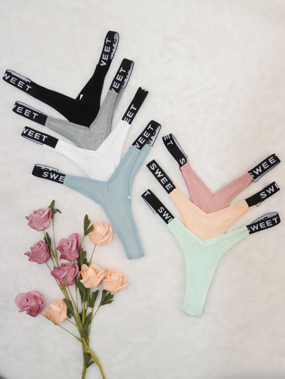 7pcs Combination European and American Underwear Women's Thong