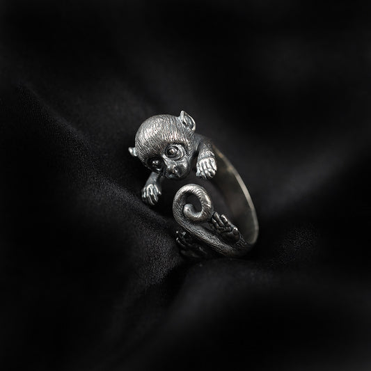 Handmade Men's And Women's Silver Opening Adjustable