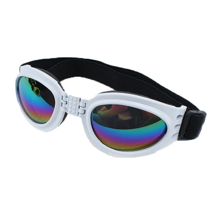 UV Protection Dog Sunglasses with Adjustable Head Strap - Keep Your Pet's Eyes Safe and Stylish