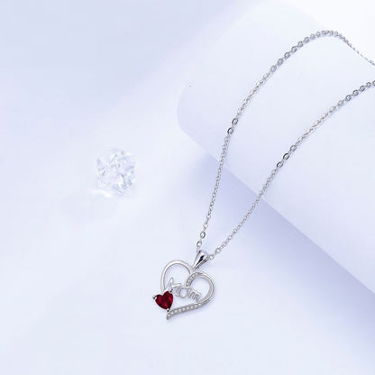 European And American Style Jewelry Heart-shaped Mom Necklace Female Mother's Day Gift Elegant Accessories