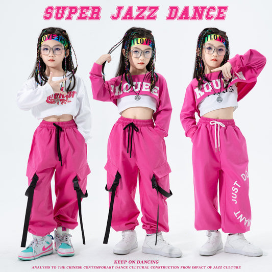 Girls' Jazz Dance Performance Outfit