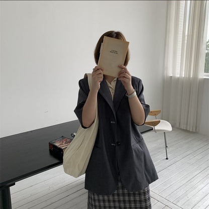 Simple Retro Large Capacity Women's Canvas Bag