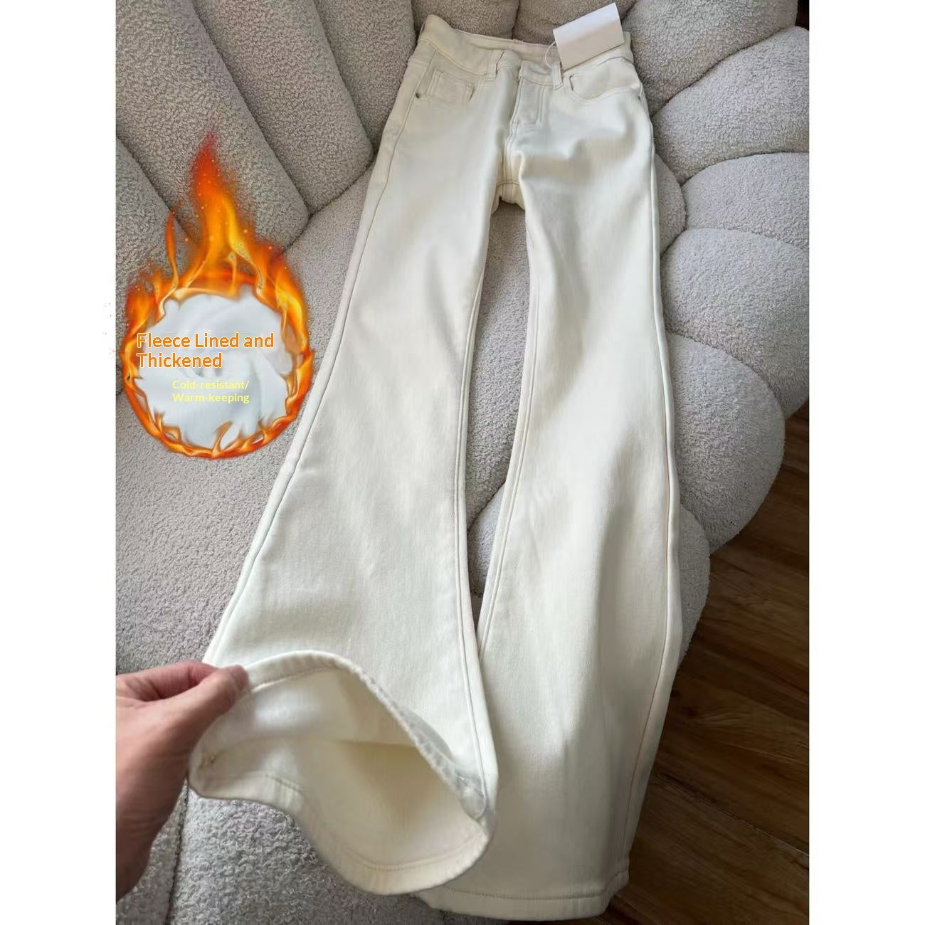 American-style Vintage Khaki Flared High-waist Brown Maillard Loose Floor-length Pants