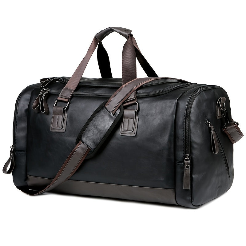 [Casual Travel Duffel] Large Casual Men's Travel Duffel Bag - Adjustable Strap, Multi-Compartment, Carry-On Luggage, Weekend Tote