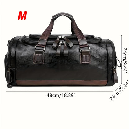 [Casual Travel Duffel] Large Casual Men's Travel Duffel Bag - Adjustable Strap, Multi-Compartment, Carry-On Luggage, Weekend Tote