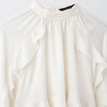 New Women's Classic Fashion Laminated Decoration Shirt