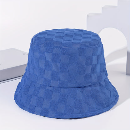 Premium Plaid Bucket Hat - Unisex Trendy Fisherman Cap | Breathable Cotton Casual Hat for Men & Women
