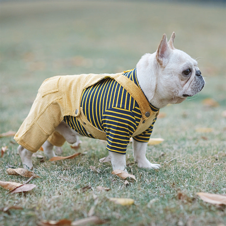 Cotton Stretch Four-legged Cat And Dog Clothes Autumn And Winter One-piece Four-leg Suspenders