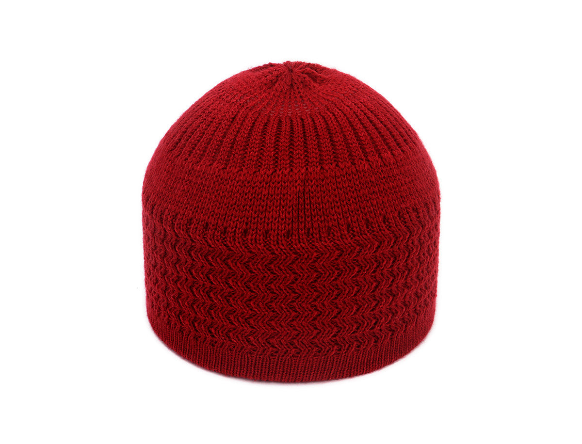 Autumn And Winter Hedging Knitted Wave Jacquard Neutral Dome Warm Woolen Toe Cap