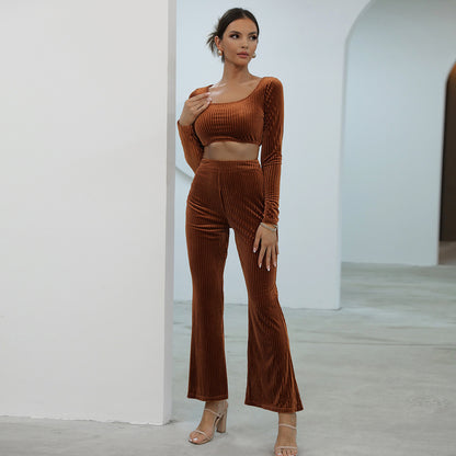 Long Sleeve Sweater Fashion Casual Set