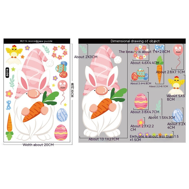 Cute Cartoon Easter Bunny Stickers