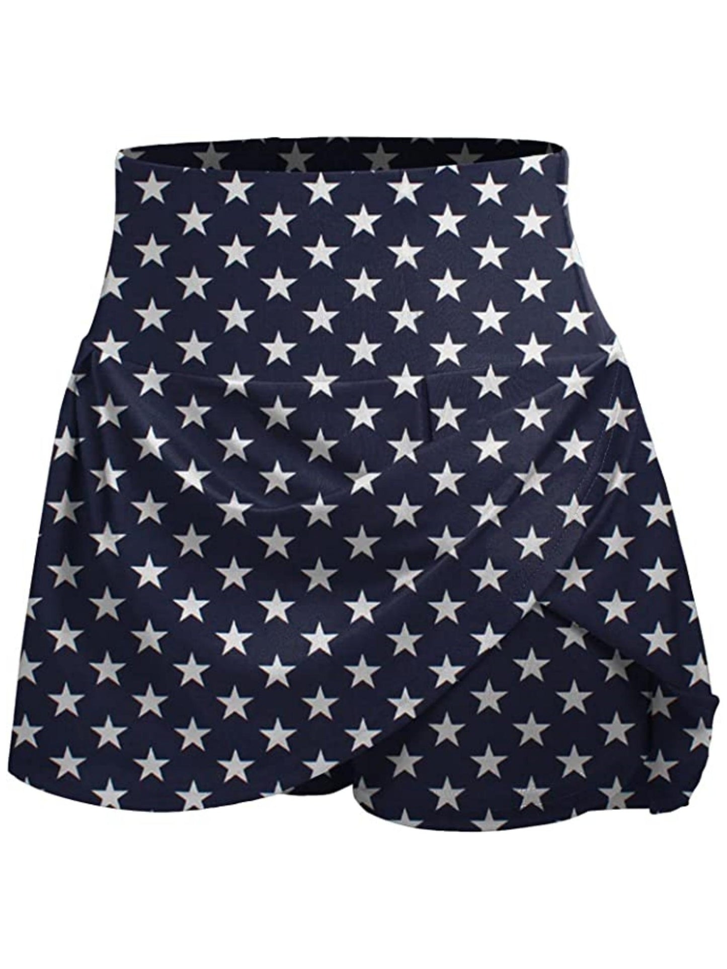 Summer Skort Solid Shorts, Sexy High Waist Fashion Sports Biker Running Yoga Skort Shorts, Women's Clothing