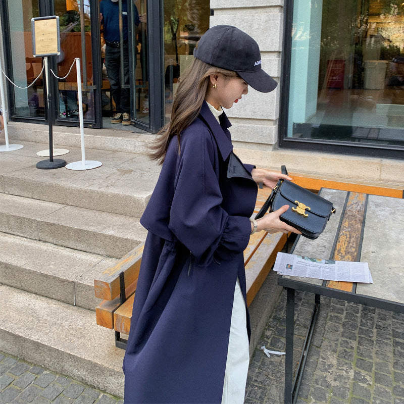 New Style Windbreaker Women's Mid-length Over The Knee Spring And Autumn