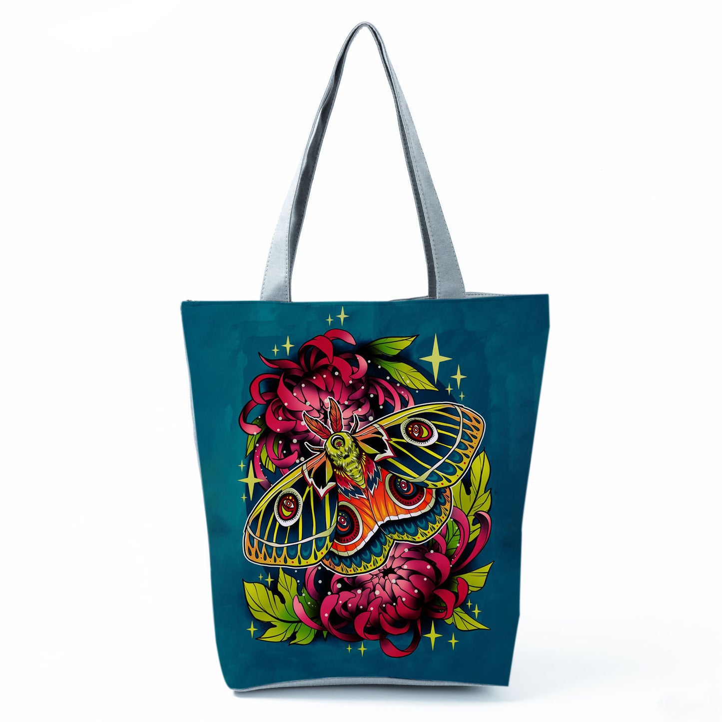 Portable Large Capacity Skull Printed Handbag