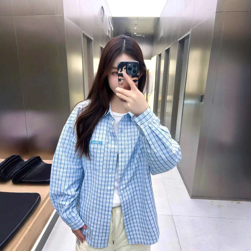 High-quality Plaid Shirt Casual Loose-fitting Versatile Outerwear With A Stylish Layered And Laid-back Vibe