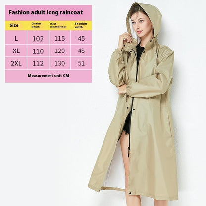 Fashion Trench Coat Raincoat Lightweight Breathable Solid Color Long Sleeve