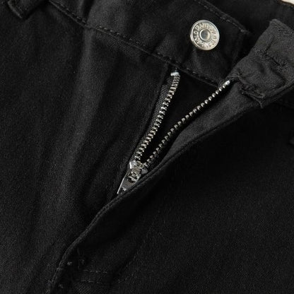 Stretch Denim Slim-fit High-waist Retro Cropped Cigarette Pants