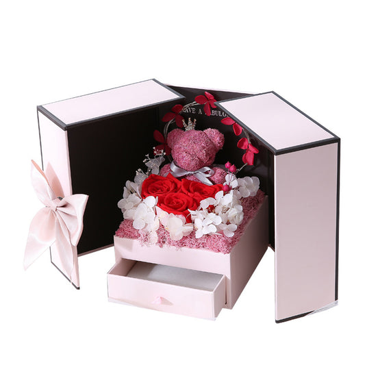 Valentine's Day Gift Birthday Rose Drawer Jewelry Eternal Flower Gift Box