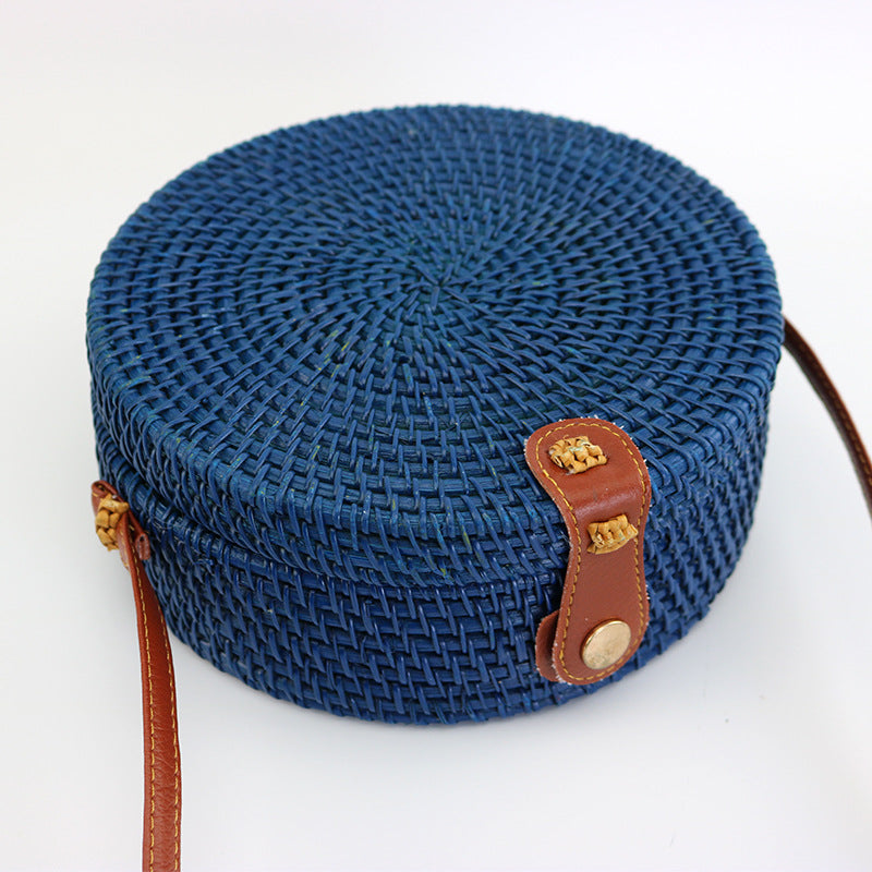 Rattan Trendy Women's Shoulder Oblique Versatile Handheld Vintage Bag