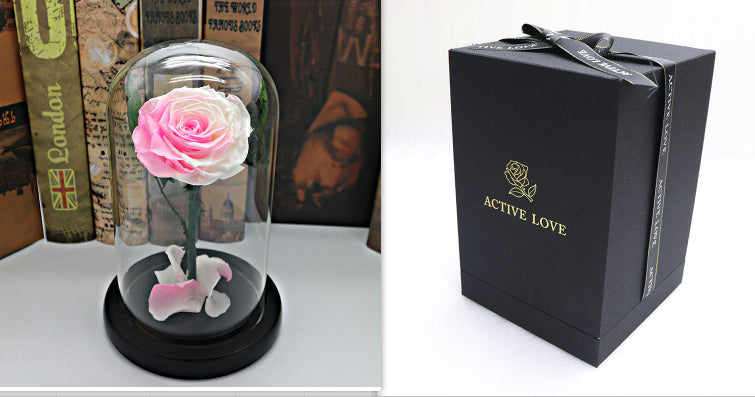 Glass Cover Tanabata Valentine's Day Immortal Rose Gift