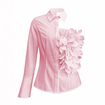 White Blouse With A One-shoulder TOP