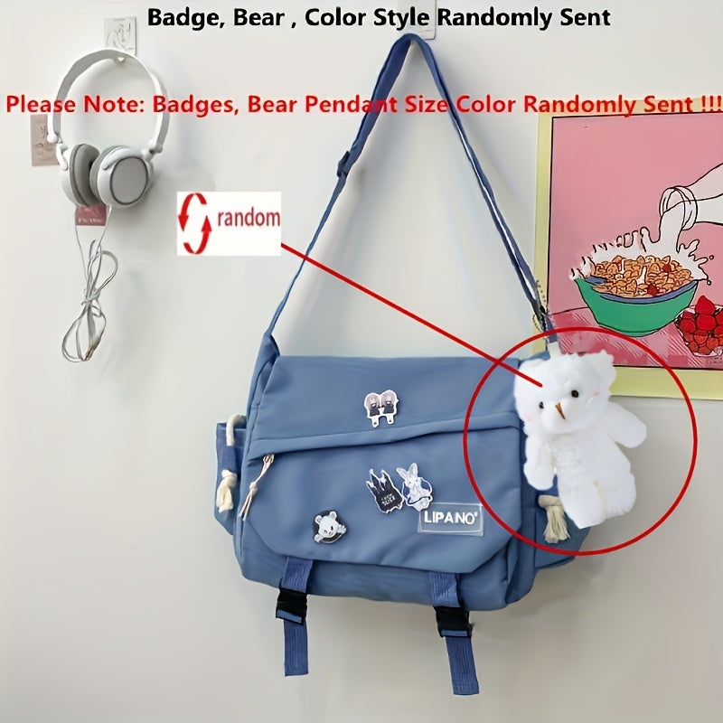 Premium Nylon Crossbody Messenger Bag - Large Capacity Shoulder Bag for Women & Men | Harajuku Style