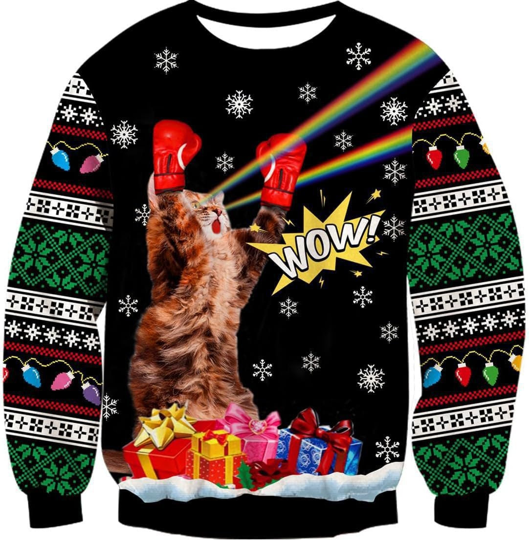 Crewneck Hoodie Sweatshirt With 3D Printed Graphic And Long Sleeves