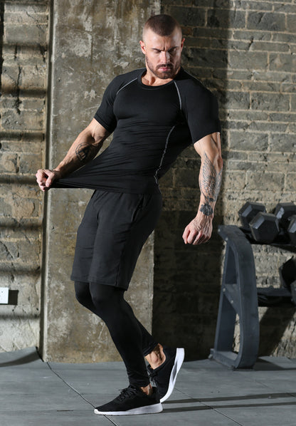 Men's 5-Piece Athletic Compression Gear Set – Quick-Dry, High-Stretch, & Durable for All-Season Training