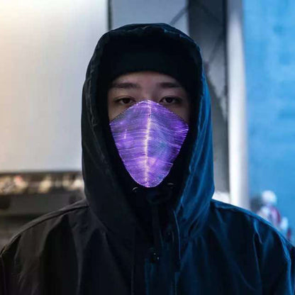 LED Light Up Face Mask - Rechargeable Glow Mask for Parties, Festivals & Raves | MichanDirect