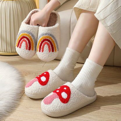 Cotton Slippers Women's Indoor Home Plush Warm Slippers