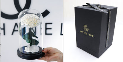 Glass Cover Tanabata Valentine's Day Immortal Rose Gift