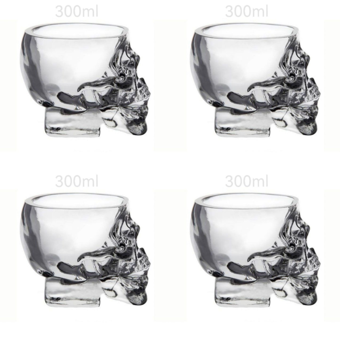 1pc/4pcs Halloween Skull-Shaped Glass Wine Bottle with Lid - Reusable, Non-Slip, Geometric Design for Cold Beverages, Perfect for Family Gatherings, Halloween Decorations, and Themed Parties