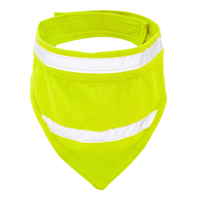 Reflective fluorescent triangle scarf