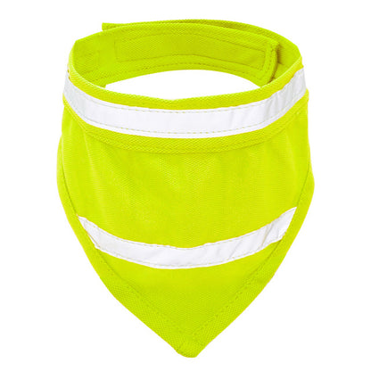 Reflective fluorescent triangle scarf