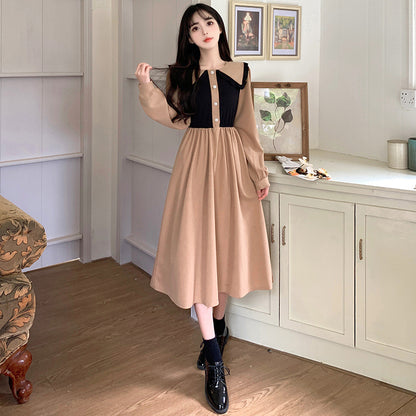 Women's Long-sleeve Figure-flattering Maxi Dress