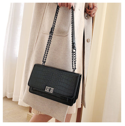 European and America Pattern Chain Small Square Bag
