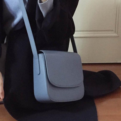 Solid Color Single Shoulder Crossbody Saddle Bag