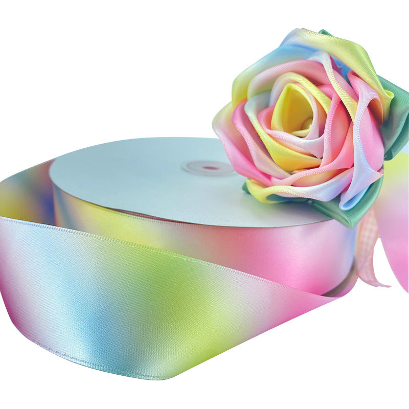 Double-sided Bright Thickened Dacron Ribbon Chinese Valentine's Day Bouquet Gift Box Package Ribbon