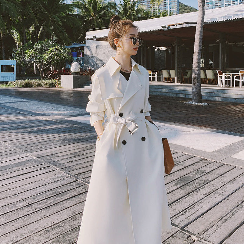 Mid-length Windbreaker Women's New All-match Temperament Thin Coat