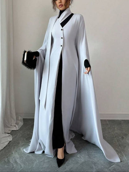 Light Grey Longline Cloak Dress