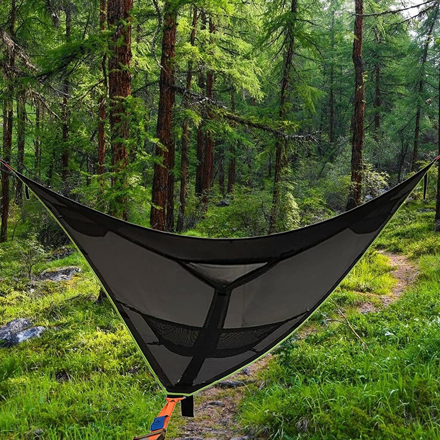 Premium Multi-Person Portable Triangle Hammock - Outdoor Camping & Garden Relaxation